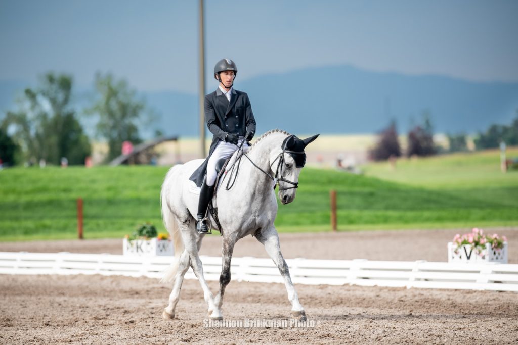 Alyssa Phillips and Rockett 19 Wow the CCI4*-L leaderboard at the close of FEI dressage for the Event at Rebecca Farm.
