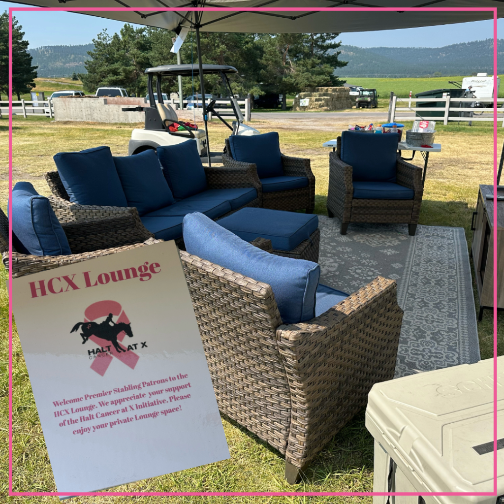 Premiere stabling with a luxe lounge area are among the items available in this year's Halt Cancer at X auction. 